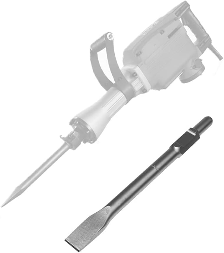 Silver 1 PCS Round Shank Square Shank Hammer Bits Point Chisels Flat Chisels For Electric Pick Tools Wear-resistant Set Woodworking