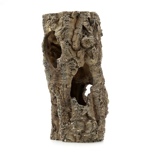 Aquarium Deko Groß,12’’ Hohler Baumstamm,Aquarium Höhle, Harz Deko Aquarium, Reptilienversteck,Terrarium Aquarium Zubehör, für Garnelen, Kleine Fische Betta Verstecke, Reptilienunterkunft