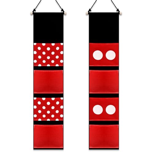 Ohjijinn 2Pcs Fish Extenders Cruise Gifts Hanger with 4 Pockets Canvas Fish Extenders Hanger Easily Customize Cruise Door Decorations for Gift Exchanges