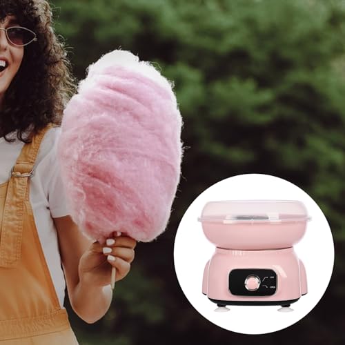 Zuckerwattemaschine 500W Tragbare Zuckerwatten-Make Retro Cotton Candy Machine Nostalgie Max. Temperatur 180℃ mit Spritzschutz & Zubehör für Kinder Party – Bild 4