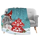 FeHuew Christmas Santa Cute Gnome Soft Throw Blanket 40x50 inch Lightweight Flannel Fleece Blanket f