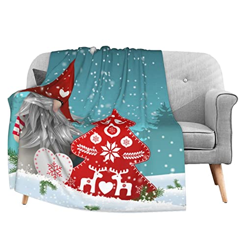 Fehuew Christmas Santa Cute Gnome Soft Throw Blanket 40X50 Inch Lightweight Flannel Fleece Blanket For Couch Bed Sofa Travelling Camping For Kids Adults #TOP18