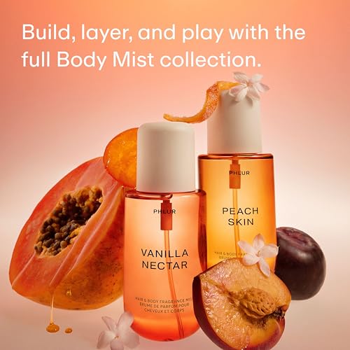 Image of PHLUR Vanilla Nectar Body Mist, 8 Fl Oz - Hair and Body Perfume for Women, Creamy Vanilla Perfume Body Spray with Papaya, Apricot and Honeyed Amber Fragrance