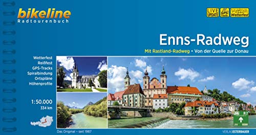 Preisvergleich Produktbild Bikeline Radtourenbuch, Enns-Radweg: Von der Quelle zur Donau, 1 : 50 000, 264km, wetterfest / reißfest, GPS-Tracks Download