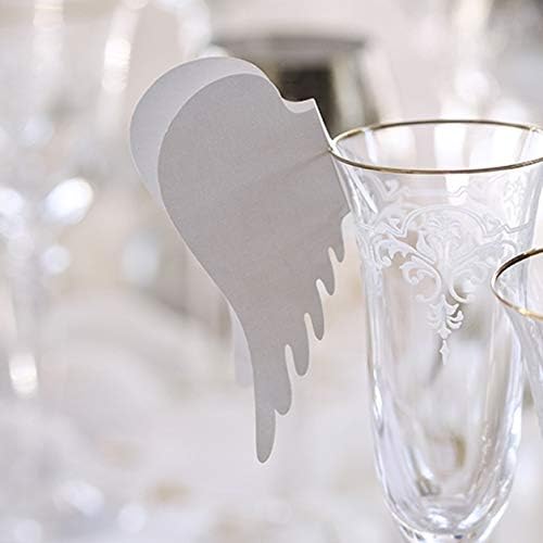 PartyDeco CF 10 Place Cards Angel Wings Decoration Paper White - Image 4