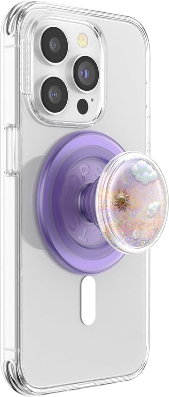 Image of PopSockets Tidepool Phone Grip with Expanding Kickstand, Compatible with MagSafe, Magnetic Ring for iPhone and Android Included, Phone Holder, Wireless Charging Compatible - Tidepool Dreamy Whirl