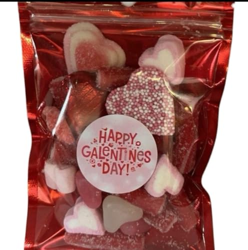 Galentines Day Sweet Gift Valentines Day Filled Pick N Mix Sweet Treat Pouch Love Heart 100g