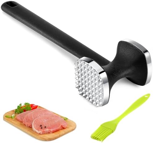 Fleischklopfer Edelstahl - Doppelseitiger Fleischhammer Für Steak & Geflügel