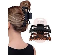Kitsch 5 Inch Large Claw Clips for Thick and Long Hair | Strong Grip Jumbo Claw Clip for All-Day Hold | 2pcs Matte Oversize…