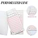 ZPARNO 6 Pack Server Note Pads, Pink Guest Checks Books for Servers, Server Pads, Total 300 Sheets Server Paper, Waitress Notepads for Restaurants