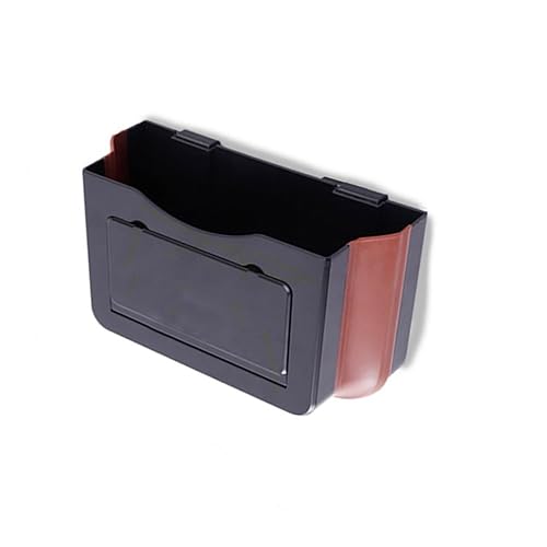 Cubo de basura colgante para automóvil, bolsa de basura portátil para automóvil con clip, organizador de asiento de automóvil pequeño y plegable,