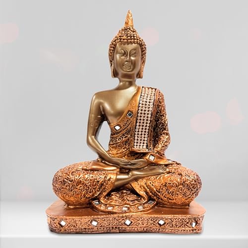 Image of GLUN Sitting Buddha Statute, Idol Statue Showpiece for Home Decor Decoration,