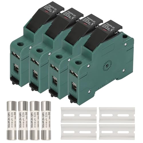Fusible photovoltaïque 32A et porte-fusible 1000V CC pour stopper les courts-circuits solaires