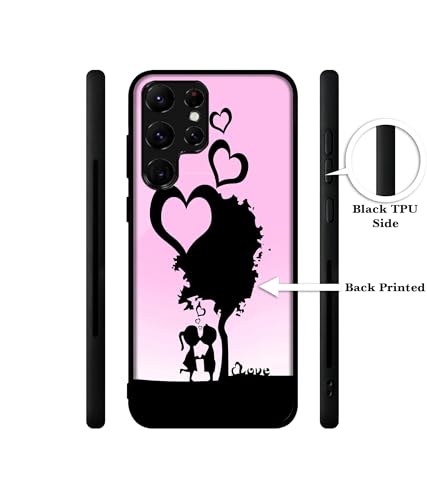 Image of Sweet Love Design Premium 2D Printed Metal Back Case Cover for Samsung Galaxy S22 Ultra 5G