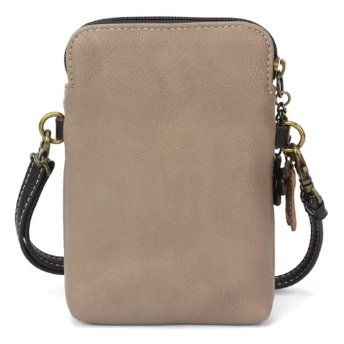 Image of CHALA Dog Collection Cell Phone Crossbody Purse-Women PU Leather /Canvas Multicolor Handbag with Adjustable Strap