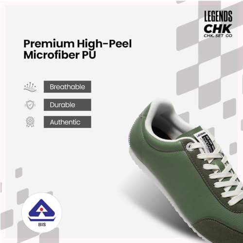 Image of CHK Legend Men's Casual Shoes | Premium Microfiber PU Upper | Cushioned Insole & EVA Midsole | Durable High-Abrasion Outsole | Lightweight Lace-Up Fashion Sneakers for Everyday Comfort