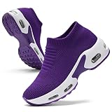 Women Walking Shoes Mesh Sneakers for Women Non Slip Shoes for Women Slip on Sock Sneakers Women Gir