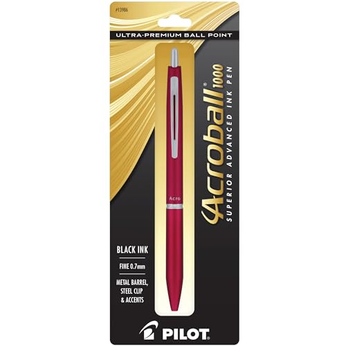 Bolígrafo Pilot Acroball contra manchas de tinta: punta fina 0,7 mm negra