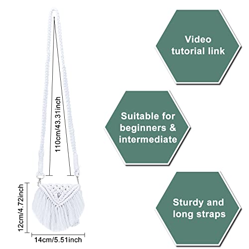 Webeedy Diy Macrame Bag Kit For Adults Beginners Macrame Purse Kit Diy Craft Kits For Teens And Adults, Includes 3Mm Macrame Cord #TOP2