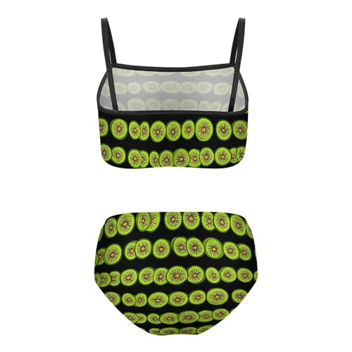 Kiwi Fruit Print Girls Swimsuits Two Piece Bikini Sets Beach Sport Swimwear Bathing Suit2