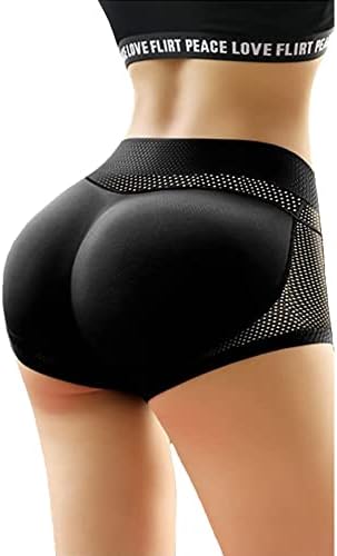 ORIMIDA Butt Lifter Panty Womens Padded Panty Butt Enhancer Fake Buttock Briefs Butt Pad Seamless Booty Pads Hip Enhancer Black