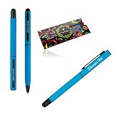 Pierre Cardin® CELEBRATION Set de stylo à bille et stylo bille avec gravure de qualité supérieure | coffret cadeau | mine bleue | cadeau personnalisé | gravé | anniversaire | anniversaire (bleu clair)