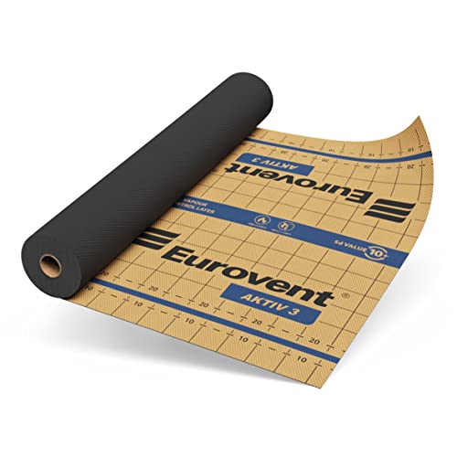 75 m² Eurovent® AKTIV3 un freno de vapor activo de tres capas KLIMAMEMBBRAN 140 g/m² (sin cintas autoadhesivas)