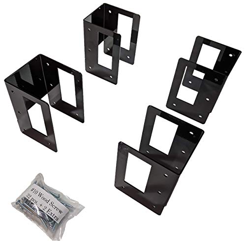 C2M Width & Depth Adjustable Elevated Outdoor Firewood Log Storage Rack Bracket Kit | Heavy Duty & Quick Assembly | Made In The Usa + Hardware Included #TOP3