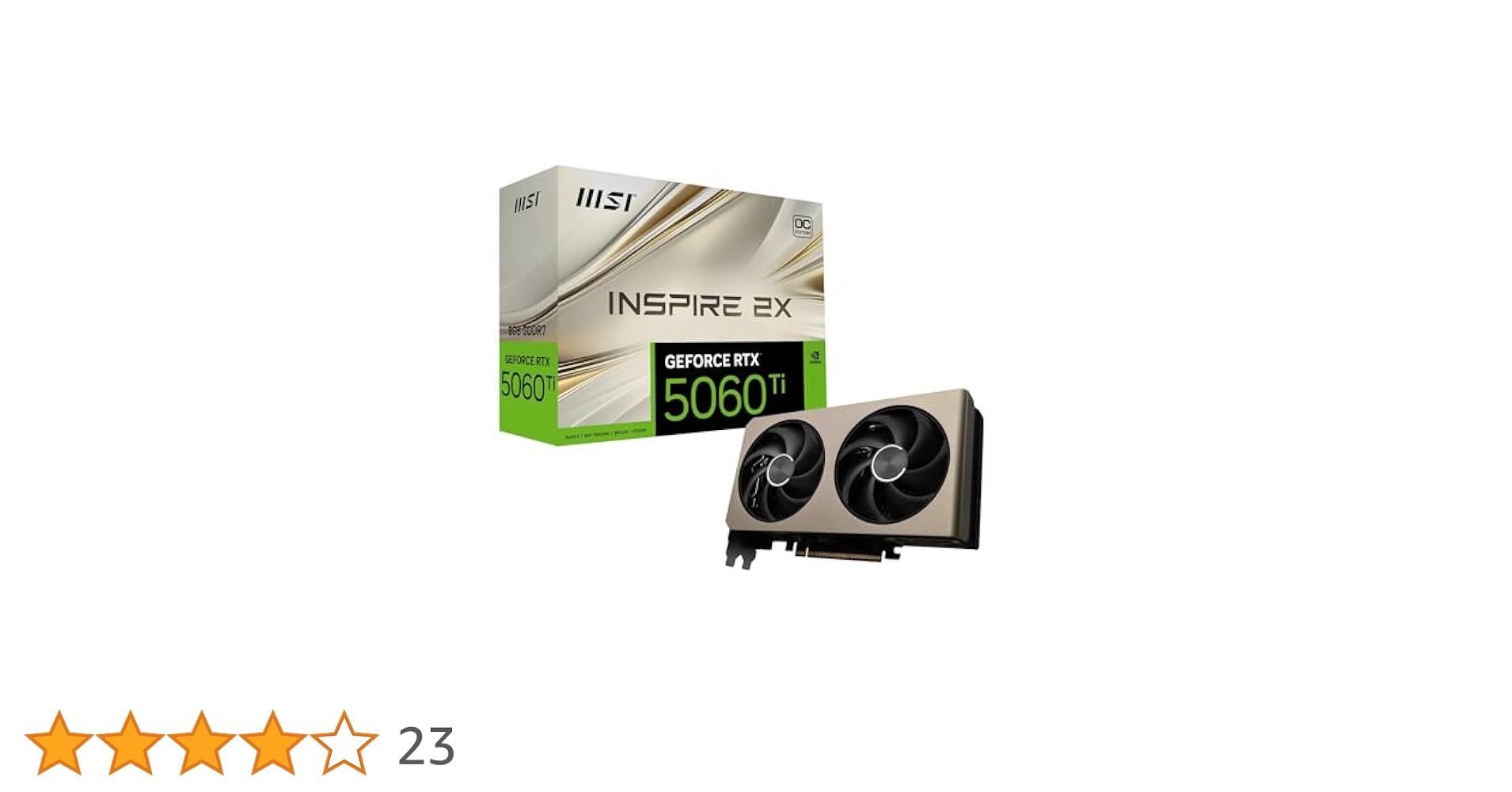 グラフィックボード・グラボ・ビデオカード VENTUS 2X RTX 4060 Ti GeForce RTX 4060 Ti VENTUS 2X BLACK 16G OC | MSI