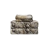 Picture of VISI-ONE RealTree Excape King Camo 4 Piece Sheet Set – Lightweight, Cooling, Wrinkle-Free Microfiber 15" Deep Pockets Sheets, Unisex Rustic Western Farmhouse Style Made to Complement all Living Spaces