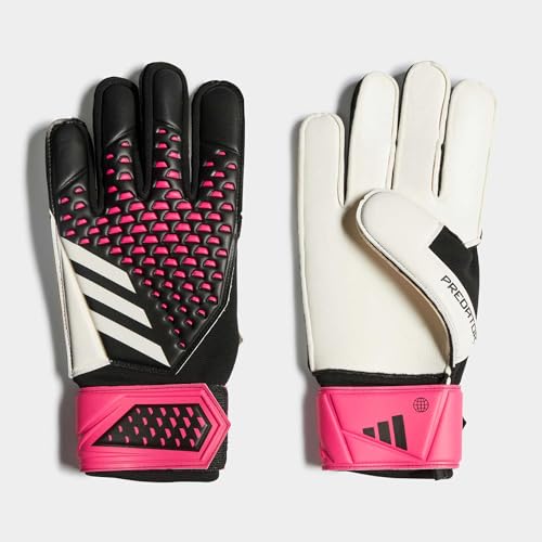 adidas Unisex-Adult Match Predator Goalie Gloves, Black/White/Team Shock Pink, 12