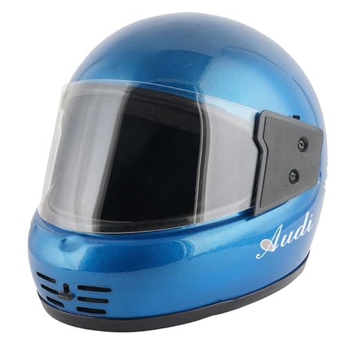 Sage Square Audi Full Face Helmet | ISI Certified | Clear Visor | High Standard Safety | Designed for Extra Comfort & Style (Large, Blue Glossy)