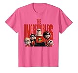 15 PIÈCES SUR 018 Logo du portrait de famille Disney Pixar Les Indestructibles T-Shirt, Enfant, Rose Chiné, 10 ans