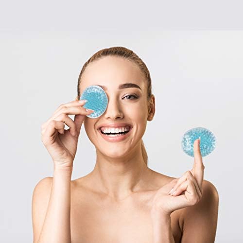 Cooling face mask & Eye Pads - Cool Gel Face Pack - Hot/Cold Therapy Sinusitis Treatment - Soothing Ice Relaxation Decongestant - Migraine | Inflammation | Puffy Eyes | Headache | Hangover | Dry Eyes