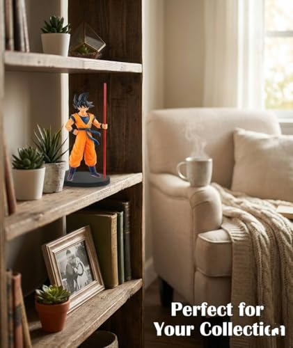 Image of Goku Action Figure with Stick 23 cm | Dragon Ball Anime Action Figure Collectibles