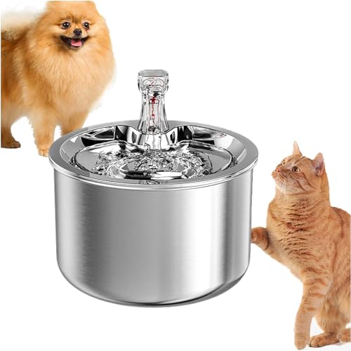 Fuente automática de agua para gatos acero inoxidable 2L