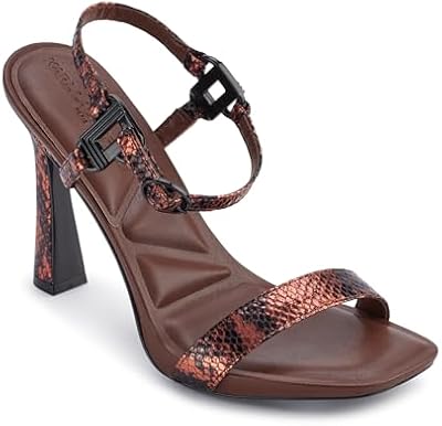 KARL LAGERFELD Paris Women's Shoes women's sandals,Cognac, 6