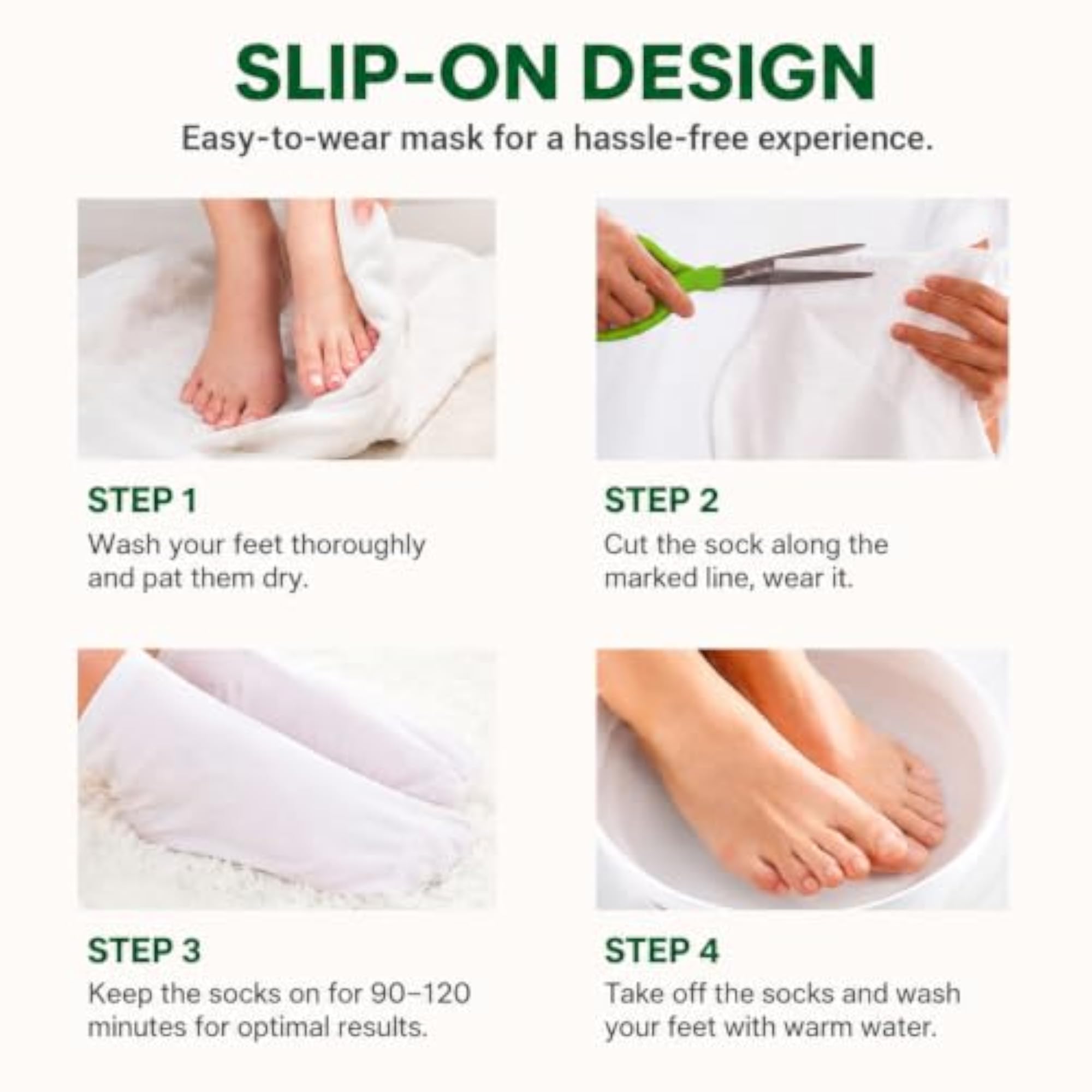 Foot Exfoliation Mask for Men and Women, Deep Cleansing Treatment