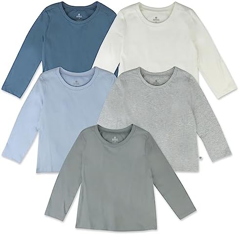 HonestBaby Unisex Baby Multipack Long Sleeve T-Shirts Tee 100% Organic Cotton