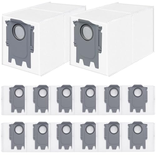 14 Pack Dust Bags Replacement for Roborock QV 35A/Qrevo S5V/QV35S/Saros