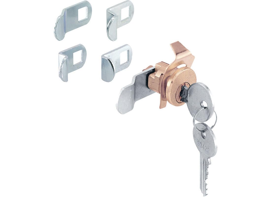 Prime-Line S 4634 Mailbox Lock – Replacement, Multipurpose Mailbox Lock for Several Brands – ILCO 1003M Keyway, Opens Counter-Clockwise with 90º Rotation, Nickel Finish (1 Set)