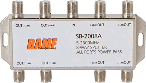 BAMF 8-Way Coax Cable Splitter Bi-Directional MoCA 5-2300MHz