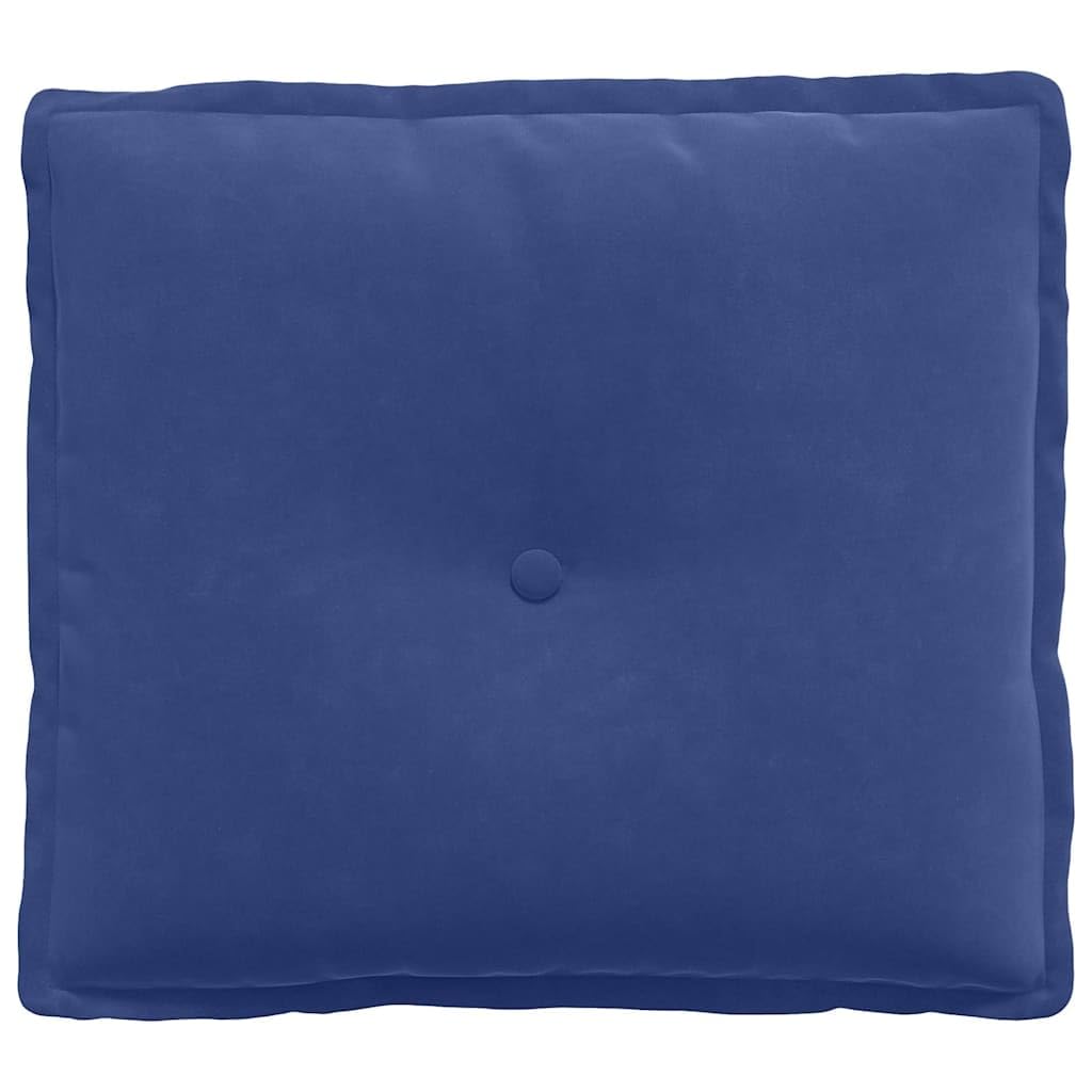 Cuscino per la schiena, blu polizia, 50 x 45 cm, tessuto a coste con imbottitura in poliestere, rivestimento rimovibile, supporto lombare ergonomico per ufficio, divano, letto e soggiorno