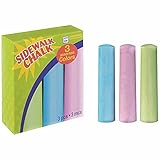 PARTY FAVORS MEGA VALUE PACK SIDEWALK CHALK, 3 Piece, (Pack of 18)