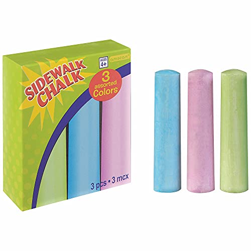 amscan 391882Sidewalk Chalk Party Supplies | Party Favor | Pack of 18, Multicolor