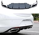 DuanRQ Auto Heckstoßstange Spoiler für Opel Insignia 2017-2019, Heckstoßstangenlippen Diffusor Splitter Heck Spoiler Lippe Heckansatz ABS Kunststoff