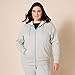 Amazon Essentials Women's Sherpa-Lined Fleece Full-Zip Hooded Jacket (Available in Plus Size), Grey Heather, X-Large
