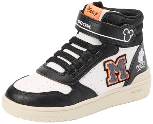 Geox JUNIOR J WASHIBA Boy MID Easy Entry Black/White 38_EU
