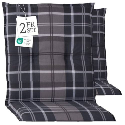 Beo Niedriglehner Auflagen 2er Set Barcelona | Made in EU nach Öko-Tex Standard | Waschbare...