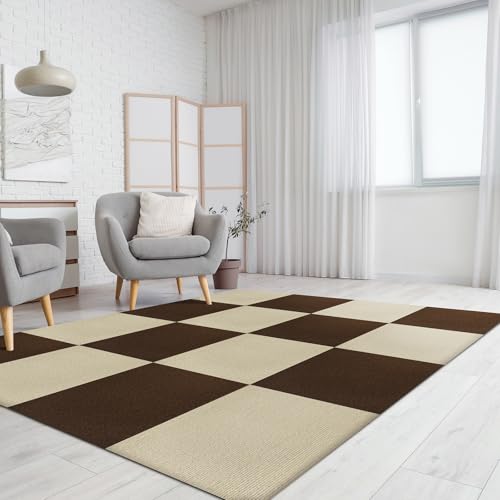 ZOWZOW Carpet Tiles Peel and Stick 24” x 24”, Self Adhesive Soft Padded Flooring Stickers, Light Gray Home Decor for Bedroom Living Room Office, 10 Tiles & 40 sq ft per Box by ZOWZOW - Image 6
